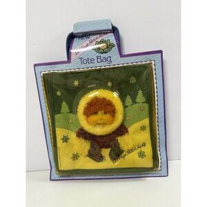 Vintage 1985 Cabbage Patch Kids Canvas Tote - Boy With Hat Mittens #2040A